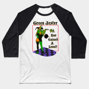 Green Jester Has Gained A Level! - Retro 90's 2000's Video Game Nostalgia Baseball T-Shirt